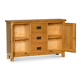 Surrey Oak 3 Drawer Sideboard