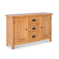 Surrey Oak 3 Drawer Sideboard from Roseland Furniture