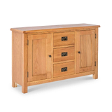 Surrey Oak 3 Drawer Sideboard from Roseland Furniture