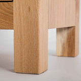 London Oak 3 Drawer Sideboard close up of legs from Roseland Furniture