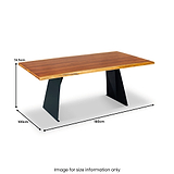Enise Acacia 180cm Dining Table from Roseland Furniture