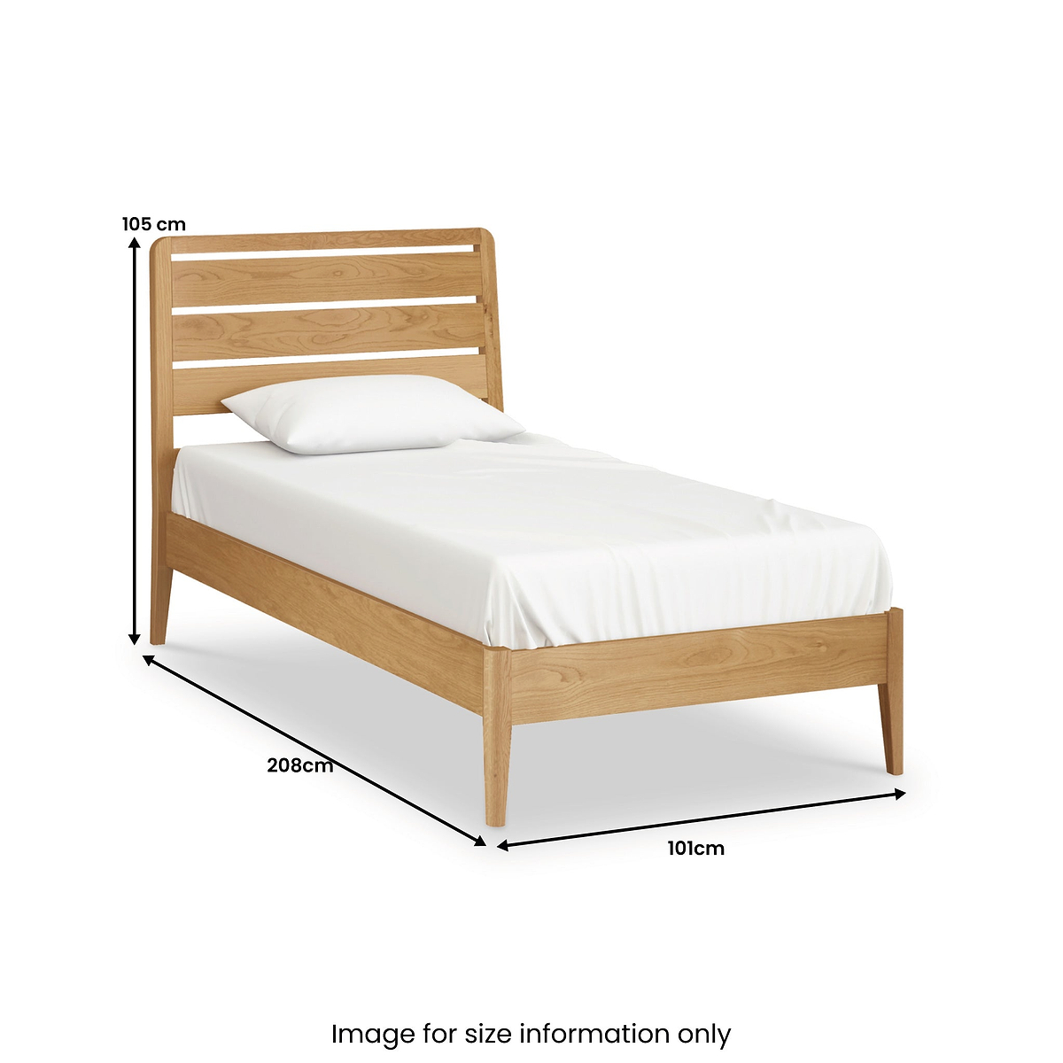 Alba Oak 3ft Single Bed Frame from Roseland Furniture