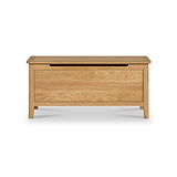 A wooden storage bench with a single drawer, situated against a plain white background.