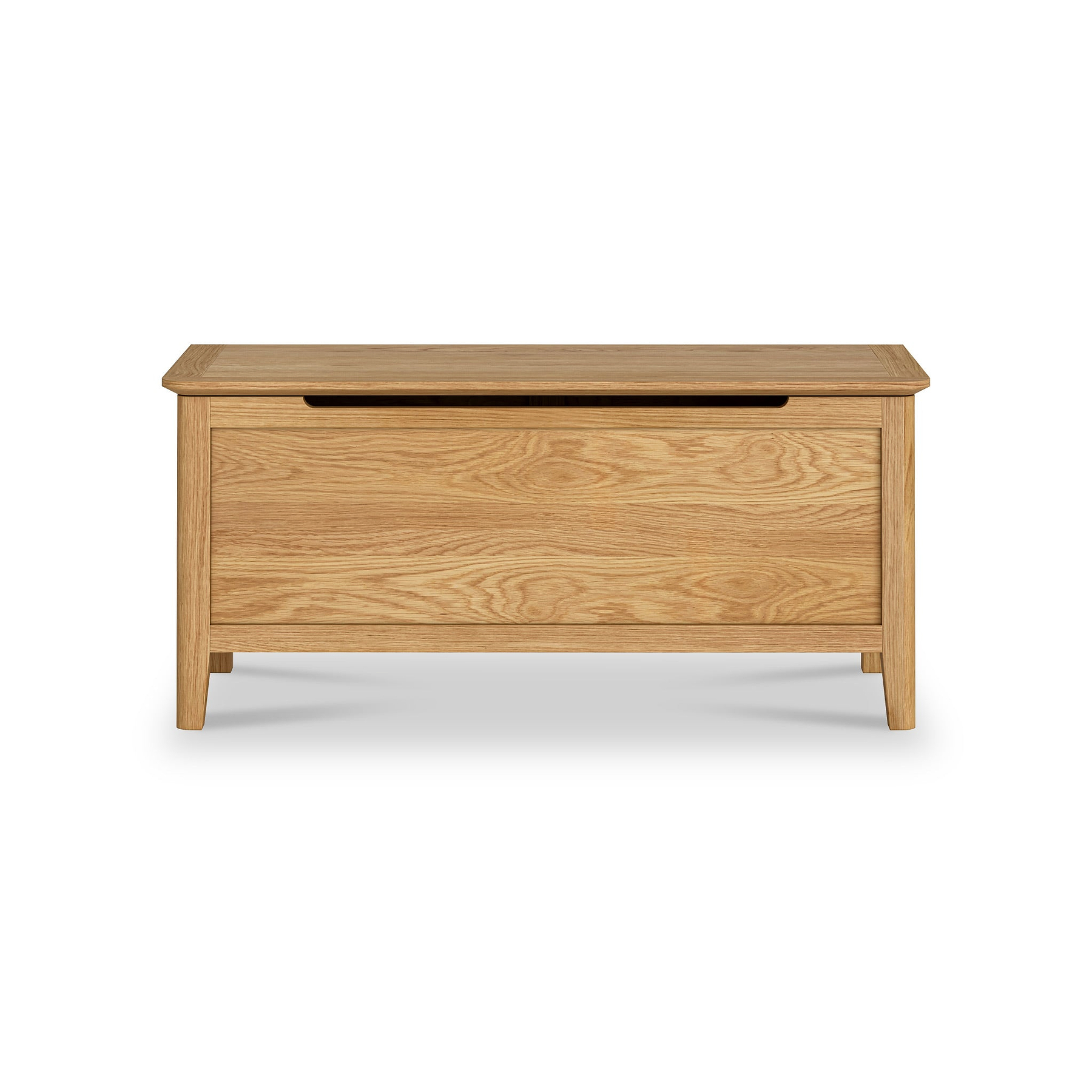 A wooden storage bench with a single drawer, situated against a plain white background.