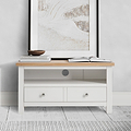 Farrow White 90cm Small TV Unit for living rooms