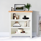 Farrow White Low Bookcase for living roome