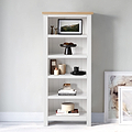 Farrow White Narrow Bookcase for Living Room