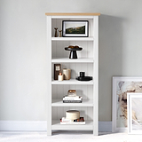 Farrow White Narrow Bookcase for Living Room
