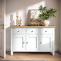 Farrow White Large Sideboard Cabinet by Roseland Furniture