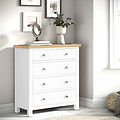 Farrow White 2 Over 3 Chest Of Drawers from Roseland Furniture - Lifestyle Shot