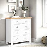 Farrow White 2 Over 3 Chest Of Drawers from Roseland Furniture - Lifestyle Shot