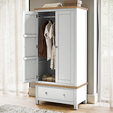 Farrow White Double Wardrobe from Roseland Furniture