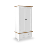 Farrow White Double Wardrobe from Roseland Furniture