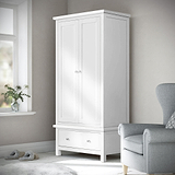 Cornish White Double Wardrobe from Roseland Furniture