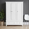 Cornish Dove Grey Triple Wardrobe from Roseland Furniture