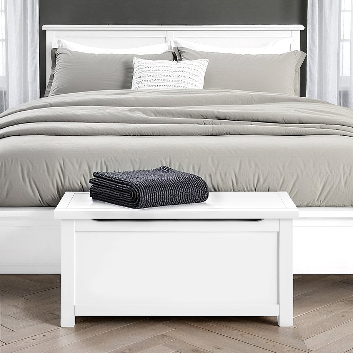 Cornish White Blanket Box from Roseland Furniture