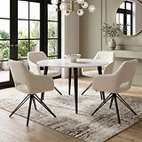 Claude Faux Marble Round Dining Table from Roseland