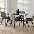 Jackson 135cm Black Dining Table