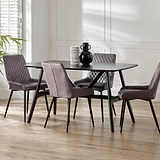 Jackson 135cm Black Dining Table