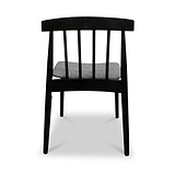 Jackson Dining Chair with Black Frame with grey seat