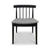 Jackson Dining Chair with Black Frame with grey seat