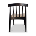 Jackson Dining Chair with Black Frame with beige seat