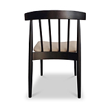 Jackson Dining Chair with Black Frame with beige seat