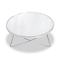 Rhodes Round Chic Chrome Coffee Table