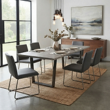 The Soho Large Industrial Grey Dining Table 200cm from Roseland Furniture