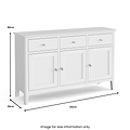 Chester White Large Sideboard by Roseland Furniture