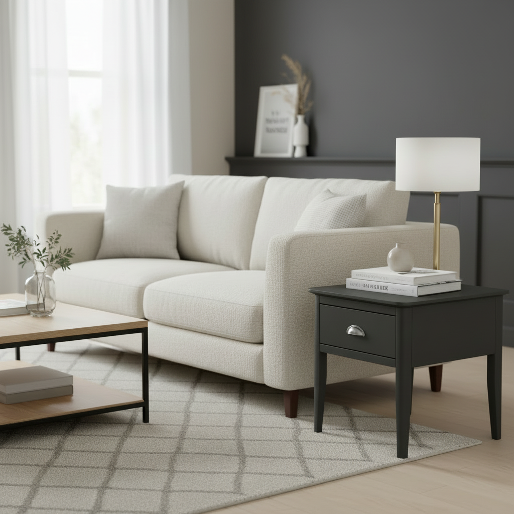 Dumbarton Charcoal Lamp Table from Roseland Furniture