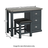 Bristol Charcoal Dressing Table & Stool dimensions