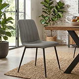Geri-faux-leather-dining-chair-stone-set4 from Roseland Furniture