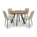 Geri-faux-leather-dining-chair-stone-set4 from Roseland Furniture