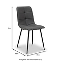 Courtney Charcoal Dining Chair dimensions