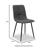 Courtney Charcoal Dining Chair dimensions