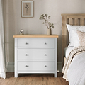 Farrow Grey Small 3 Drawer Chest from Roseland Furniture