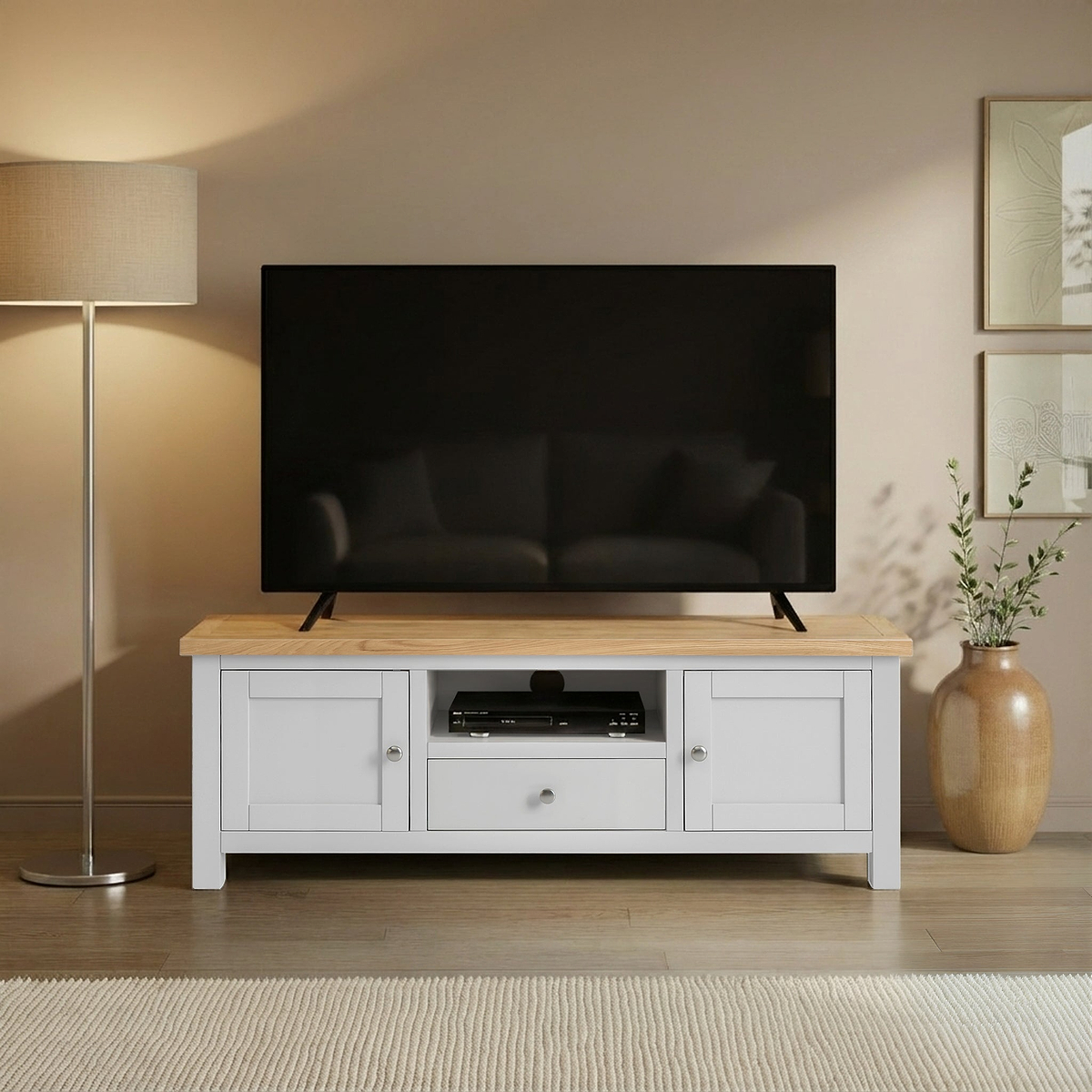 Farrow Grey 140cm Wide TV Stand from Roseland Furniture