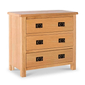 Surrey Oak 3 Drawer Chest by Roseland Furniture