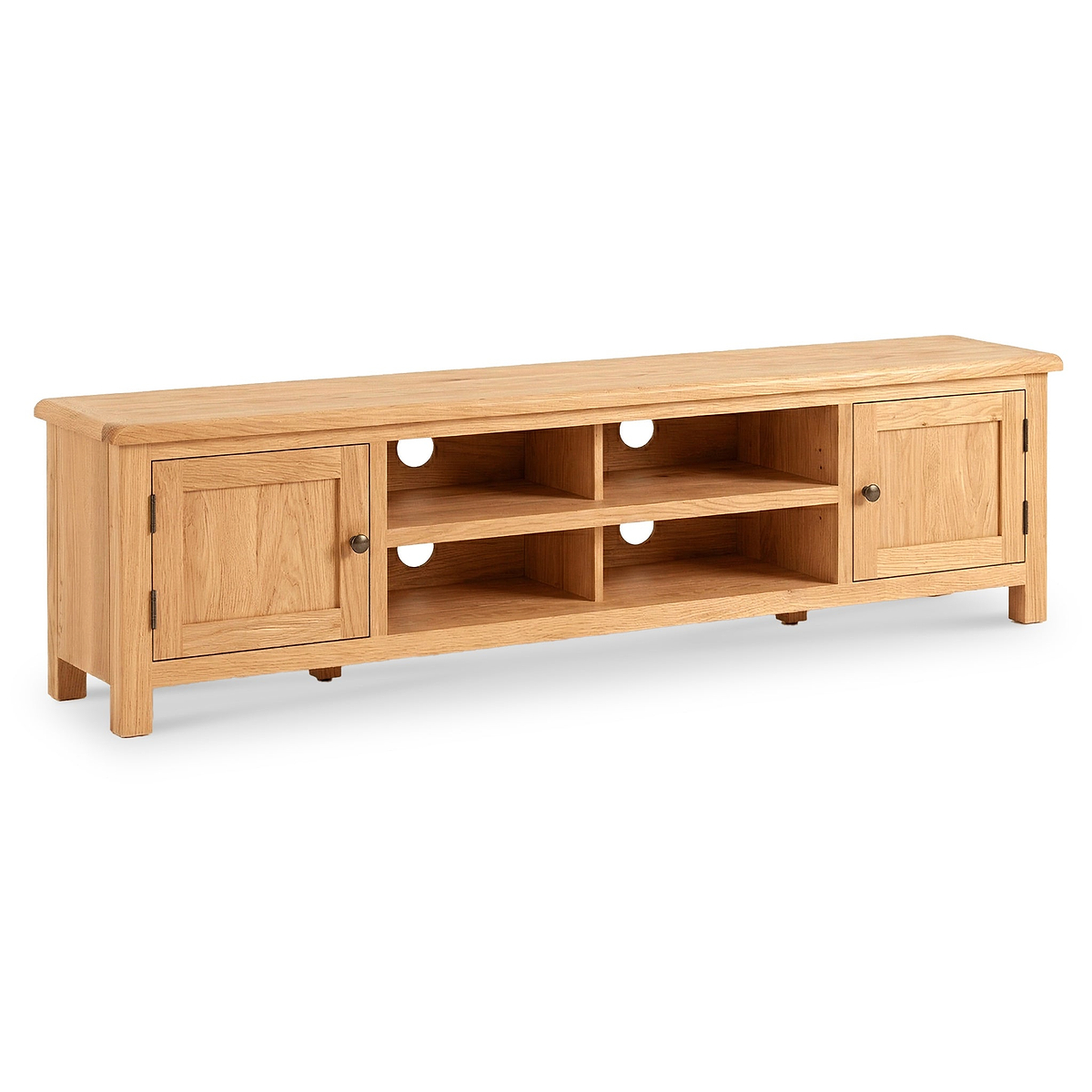 Surrey Oak 180cm Extra Wide TV Stand from Roseland Furniture