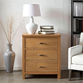 London Oak 3 Drawer Chest for contemporary bedroom from Roseland Furniture