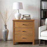 London Oak 3 Drawer Chest for contemporary bedroom from Roseland Furniture