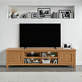 London Oak 180cm Extra Wide TV Stand for contemporary living room from Roseland Furniture