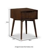 Oskar 1 Drawer Grooved Side Table from Roseland Furniture