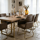 Leota Olive Green Leather Carver Dining Chair with Pleated Back