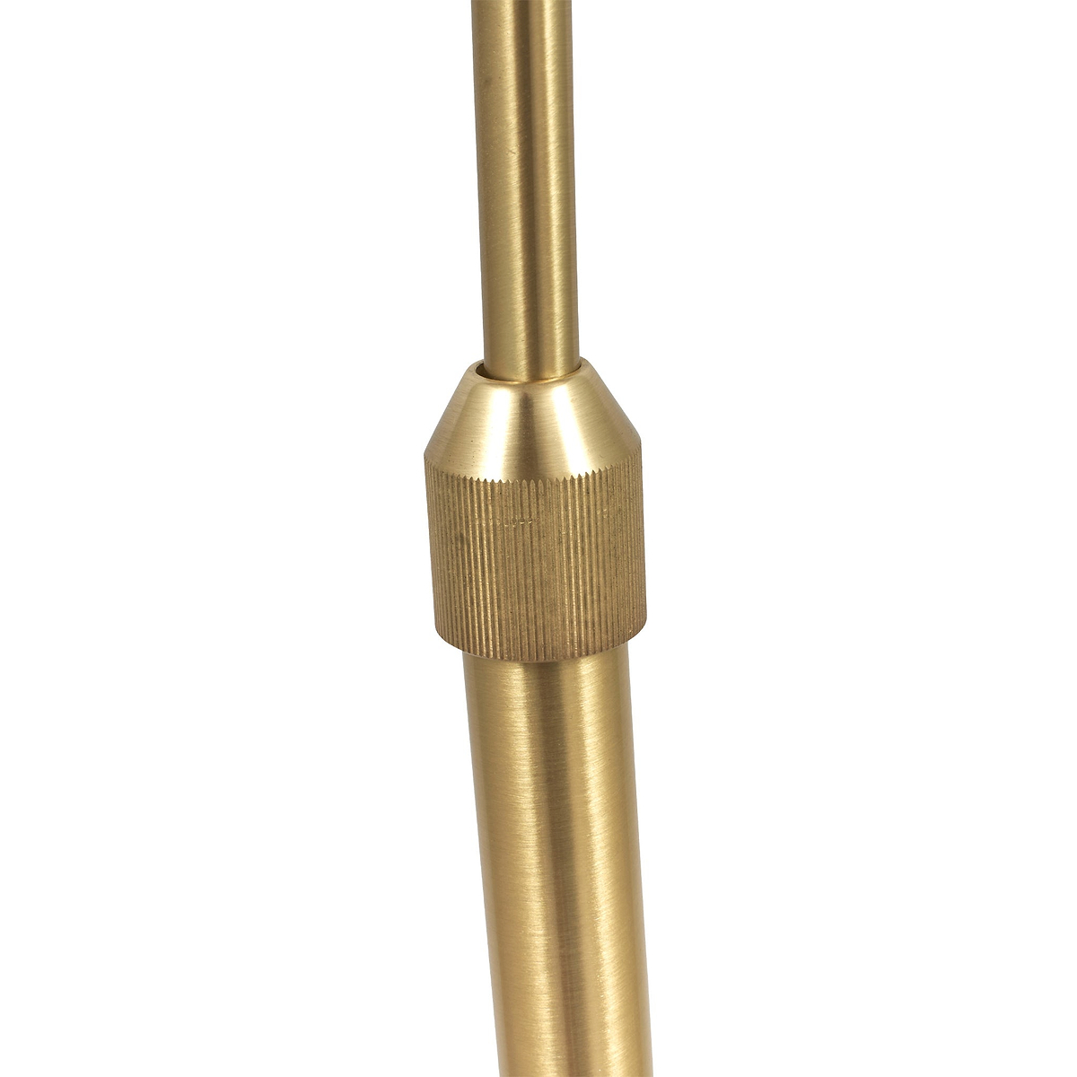 Feliciani Brushed Brass Metal and White Marble Floor Lamp
