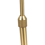 Feliciani Brushed Brass Metal and White Marble Floor Lamp