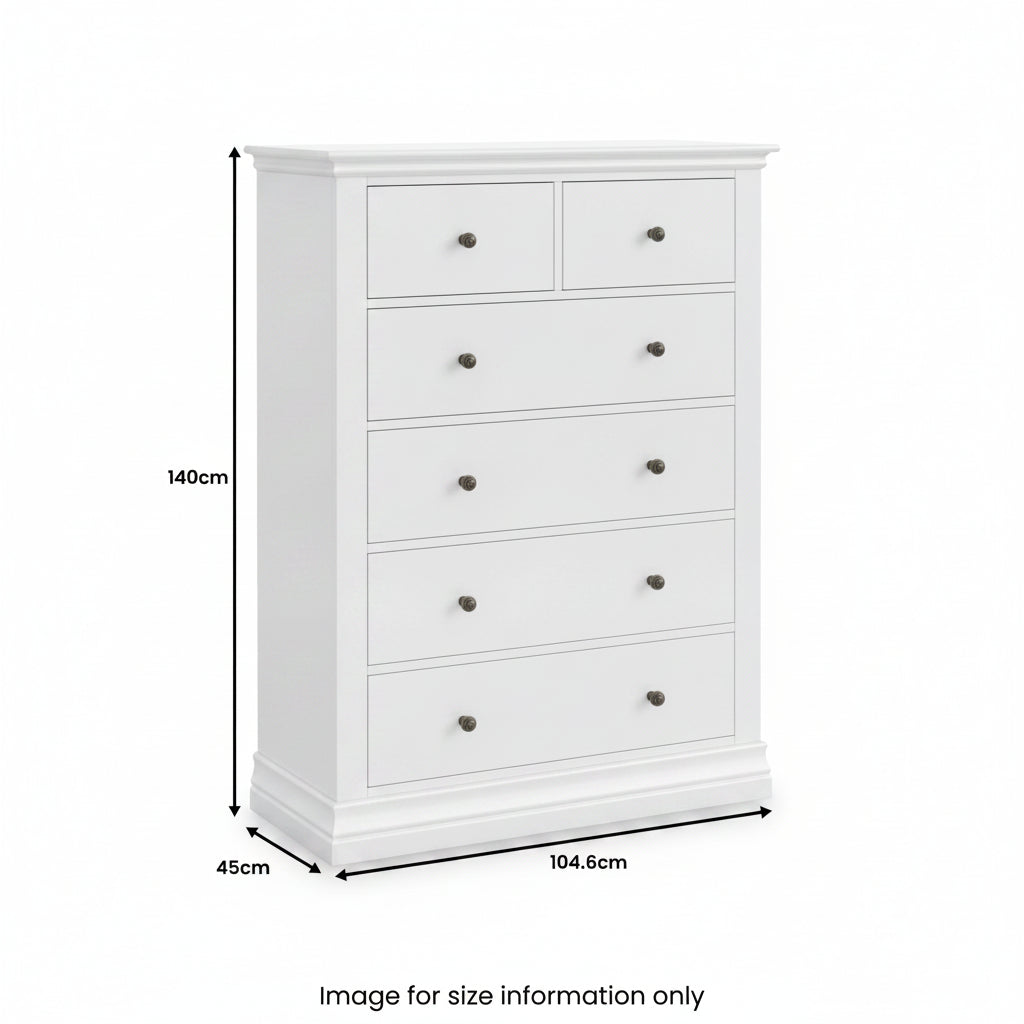Porter 2 Over 4 Chest of Drawers dimensions