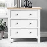 Farrow White Small 3 Drawer Chest from Roseland Furniture
