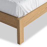 Lanner Oak Low Foot End Bed Frame Double from Roseland Furniture